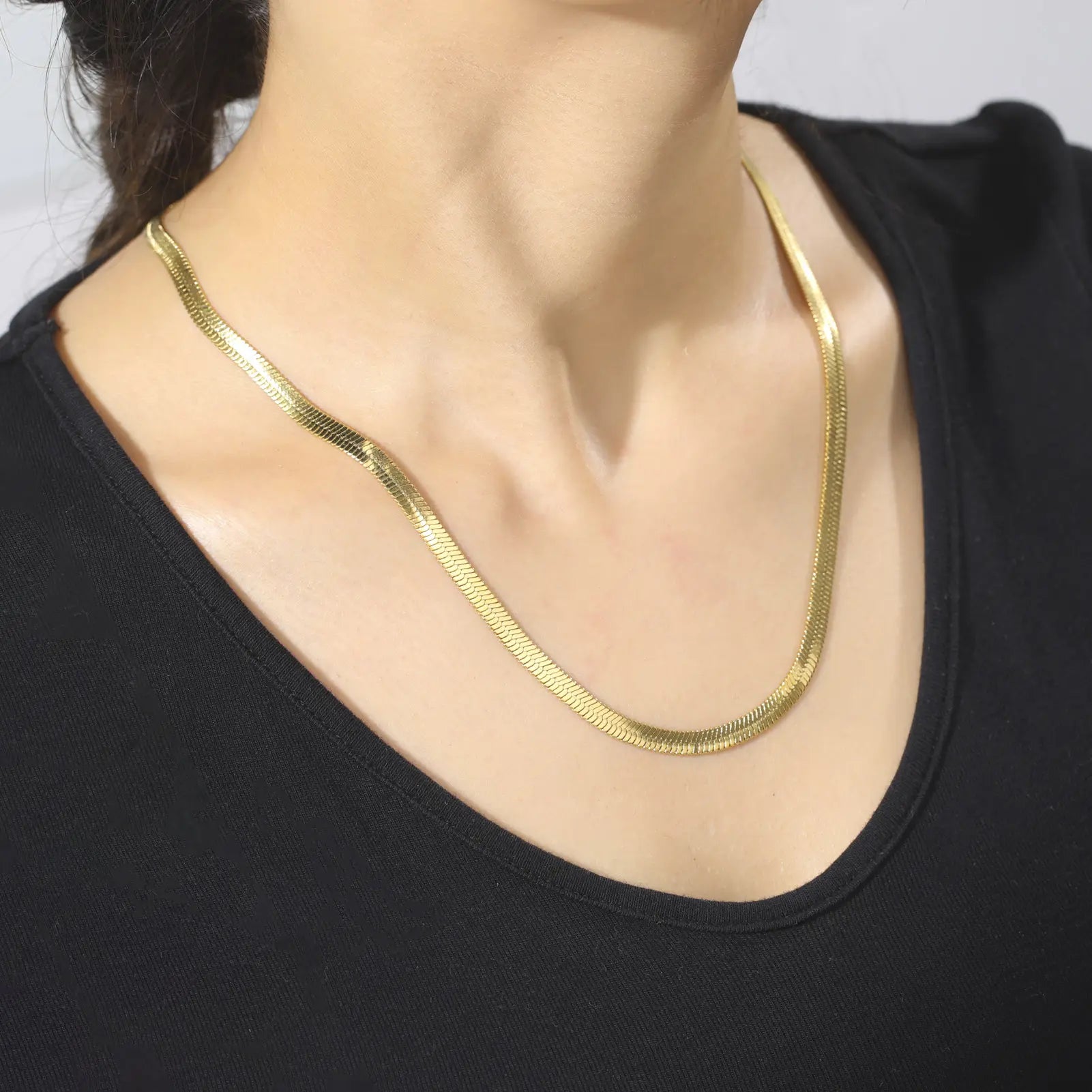Gold Plated Anti-Tarnish Snake Chain Necklace