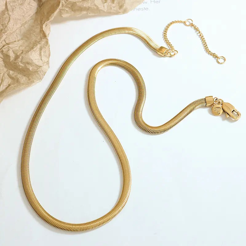 Gold Plated Anti-Tarnish Snake Chain Necklace