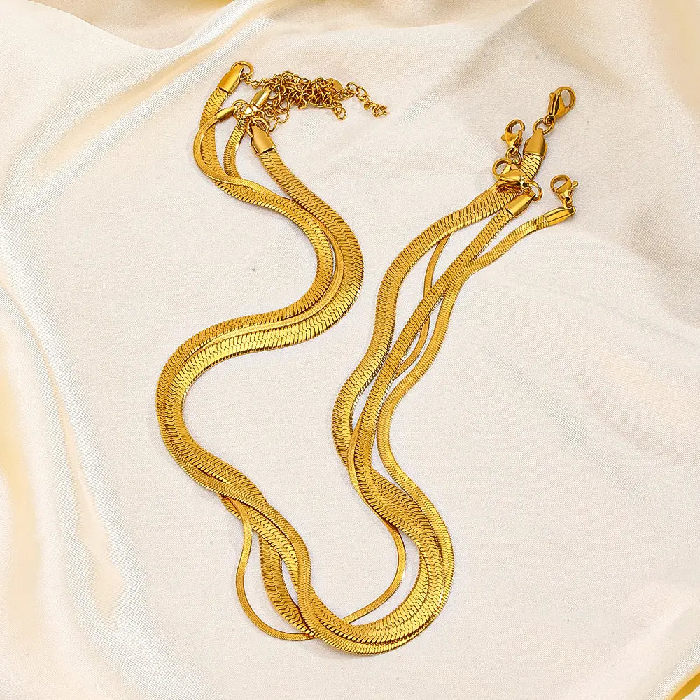 Gold Plated Anti-Tarnish Snake Chain Necklace